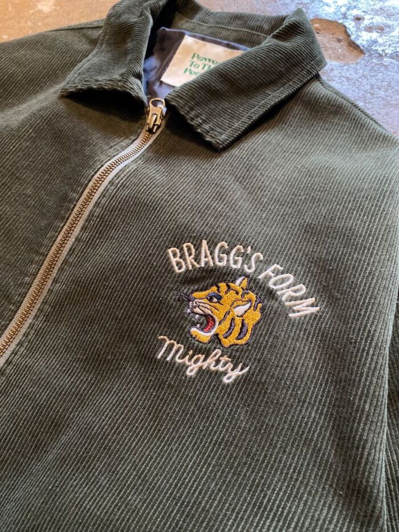 Power to the people / Corduroy zip up blouson-Tiger- / OLIVE / コーデュロイ/ジャケット/スウィングトップ - 5