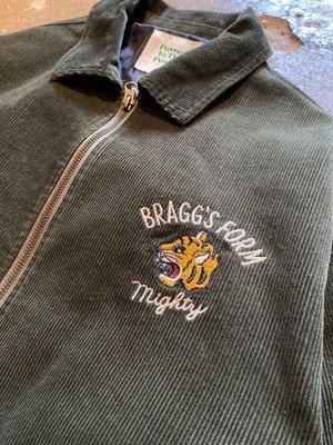 Power to the people / Corduroy zip up blouson-Tiger- / OLIVE / コーデュロイ/ジャケット/スウィングトップ