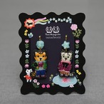 刺繍ピアス / 刺繍イヤリング Kitagishi Yumi / Tiger & Snow Leopard