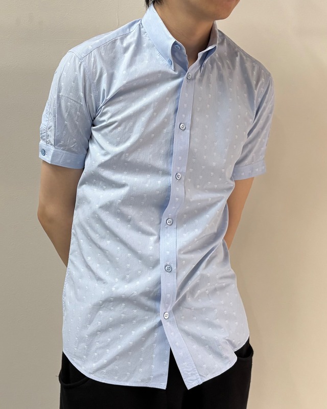【ALEXANDER McQUEEN】skull dots half sleeve shirt