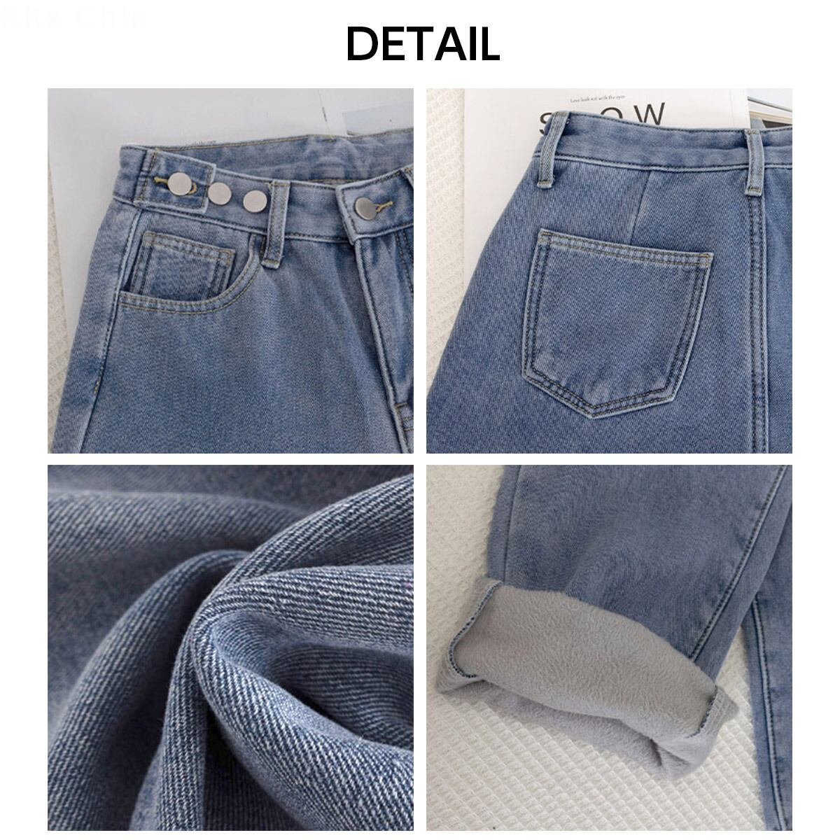 デニム パンツ 裏起毛 ストレート ジーンズ レディース 秋冬 防寒 保温 暖かい 韓国 大人 カジュアル おしゃれ ゆったり フリースデニム 体型カバー 裏ボアジーンズ 大人可愛い 大人女子