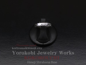 手彫り Arabesque Ring 4ｍｍ TB  (燻)　