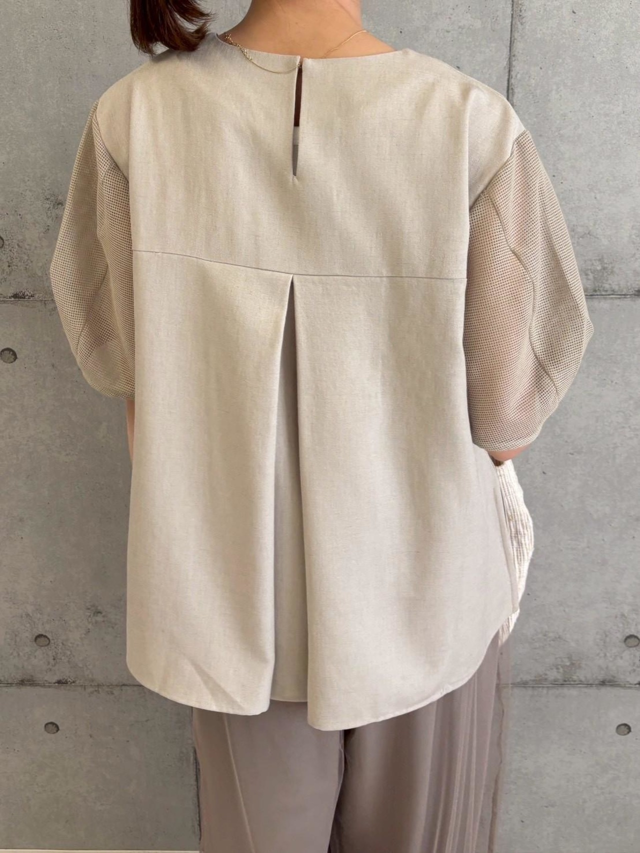 ロージー  Rosiee 袖メッシュブラウス