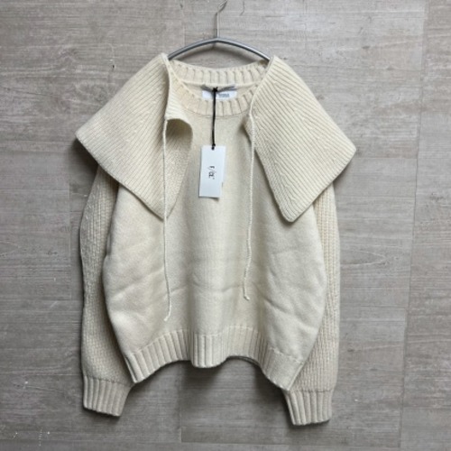 F/CE. エフシーイー LARGE COLLAR SWEATER セーター sizeF アイボリー（画像参照） 【中目黒B11】