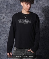 ◆ラメ加工 レタリングロゴ L/S Tee◆rp-26102