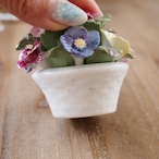 英国エインズレイ Aynsley 陶花 フラワーバスケット 陶花置物 英国雑貨 thumbnail 8