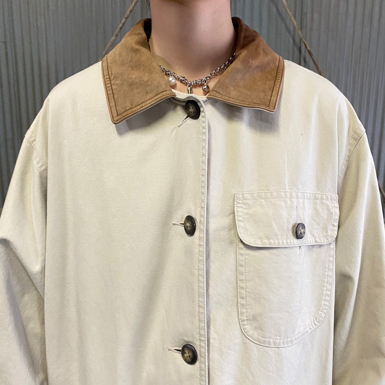 L.L.Bean エルエルビーン 襟レザー ハンティングジャケット レディース 