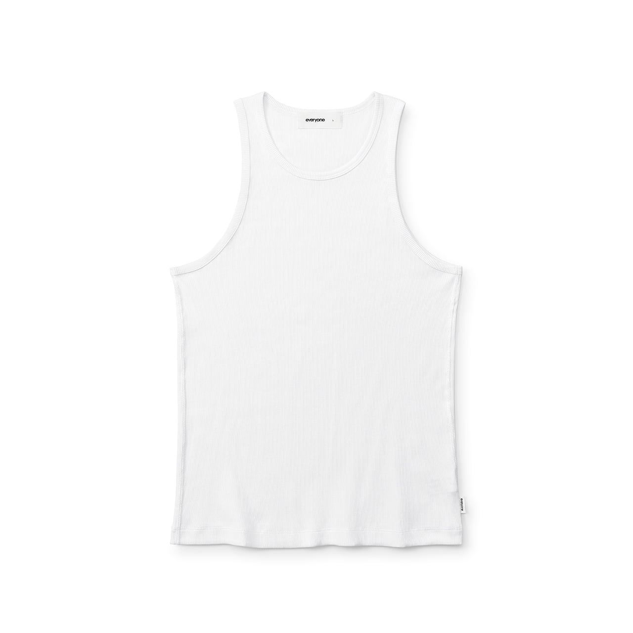 everyone 3P rib tank top (WHITE) | everyone