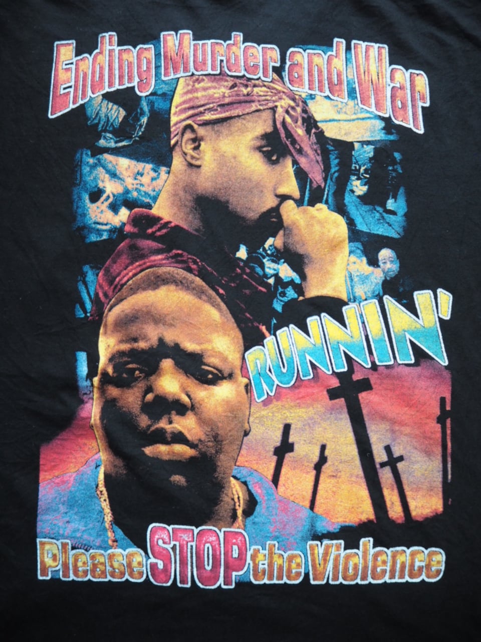 90s Runnin Tシャツ 2pac notorious B.I.G.