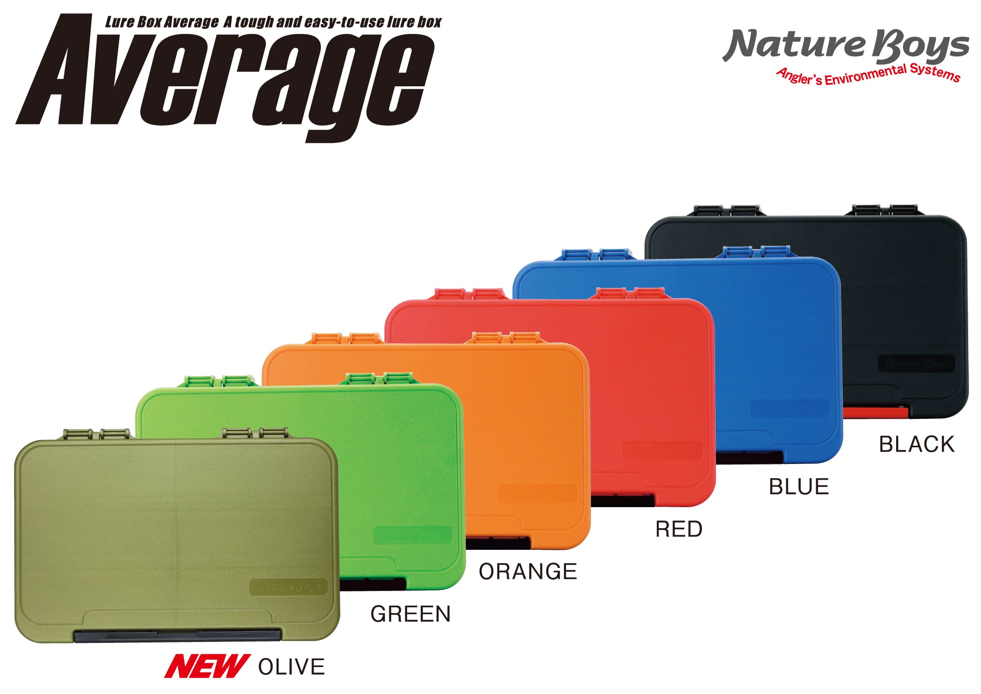 LURE BOX AVERAGE/ルアーボックス アベレージ OLIVE・ORENGE・RED