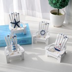 ミニチュア ビーチチェアフィギュア 4点セット ミニ ビーチ 海 椅子 装飾 飾り 小さい 椅子 ベッドルーム カフェ オフィス