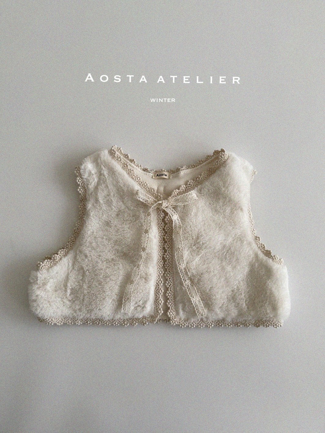 即納/Aosta/Lace open vest