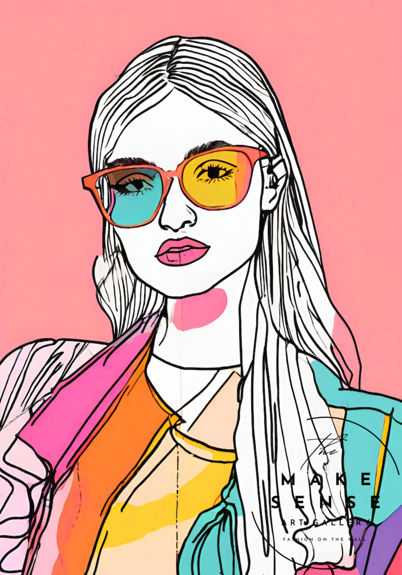 Aplomb｜静けさと調和を描くミニマルモダンアートポスター｜北欧・モダン空間に最適｜額縁セット｜国内生産・A2ポスター