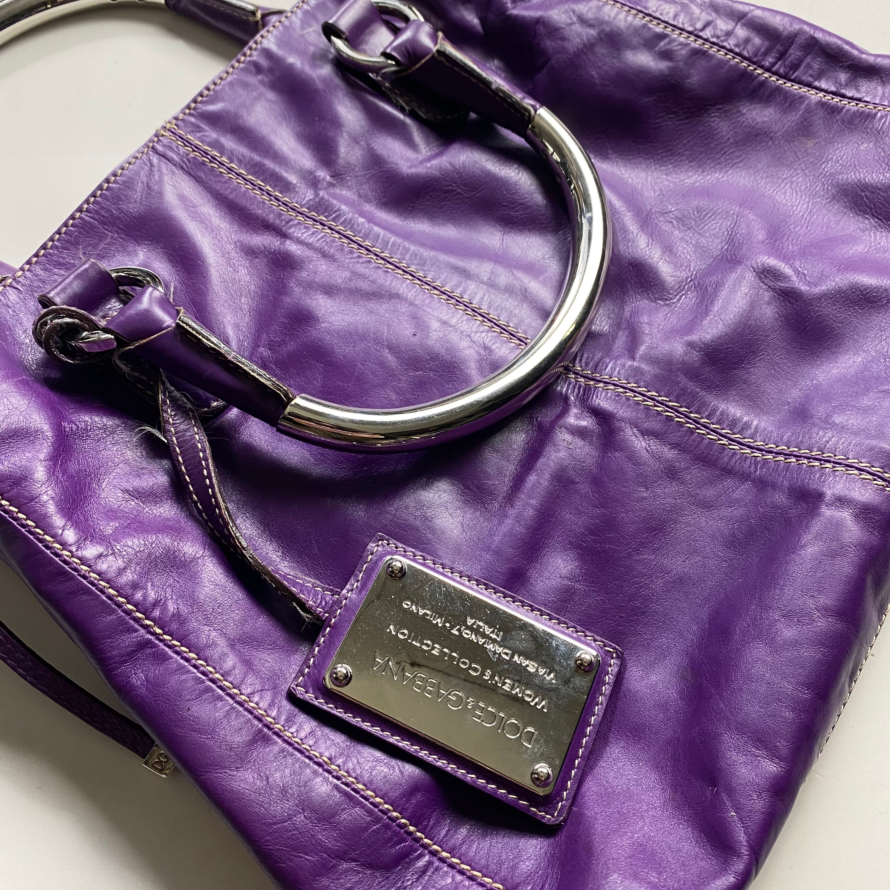 DOLCE&GABBANA purple leather hand bag “miss elsie” | NOIR ONLINE
