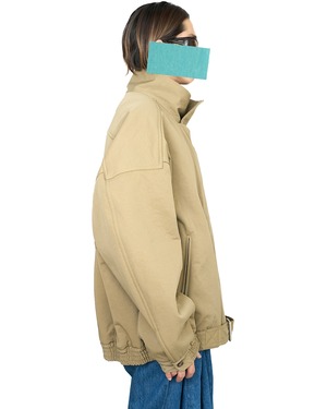 HED MAYNER "HIGH NECK ZIP UP BLOUSON 〔KHAKI〕"
