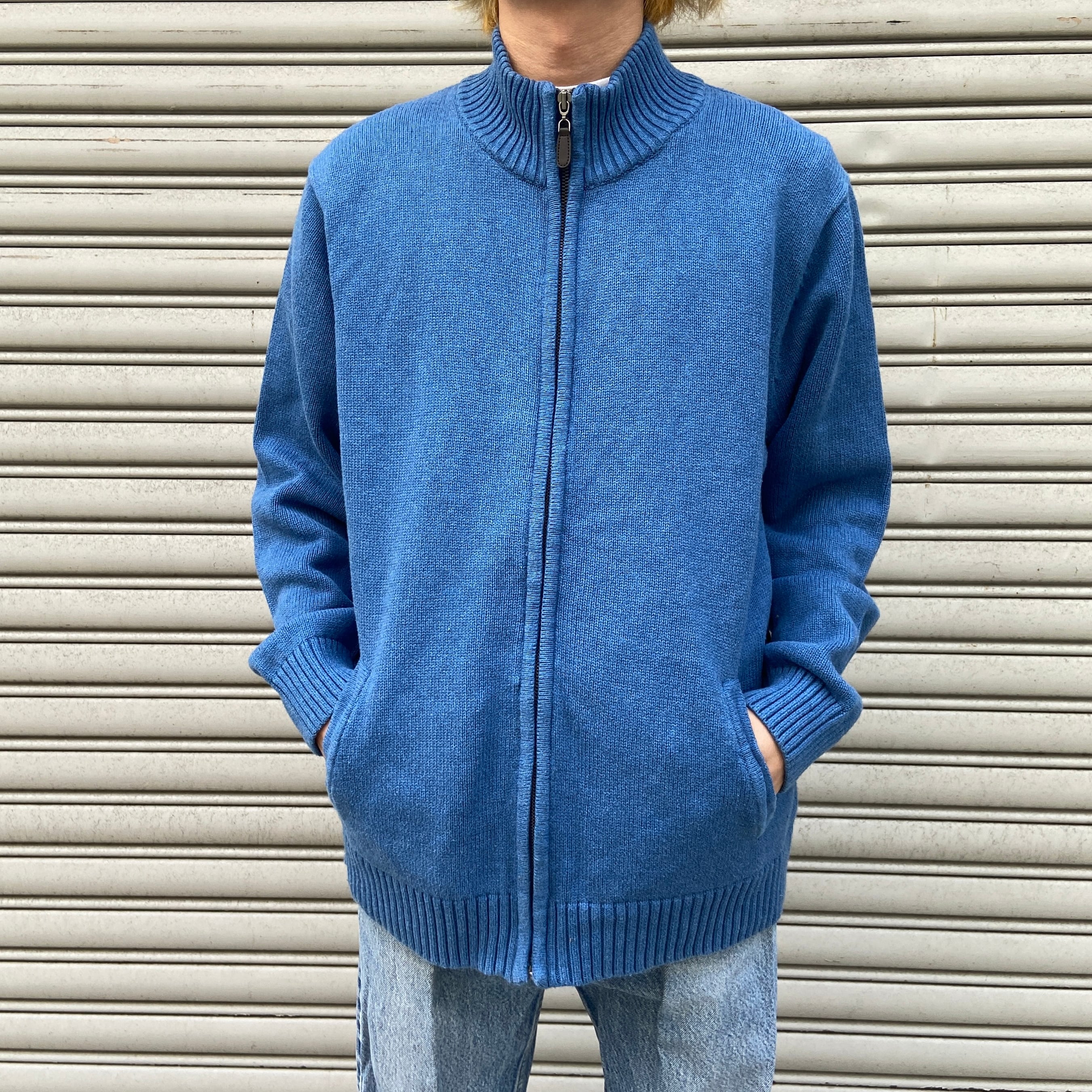 STUSSY OLD STUSSY ステューシー　ドライバーズニット　L 紺タグ