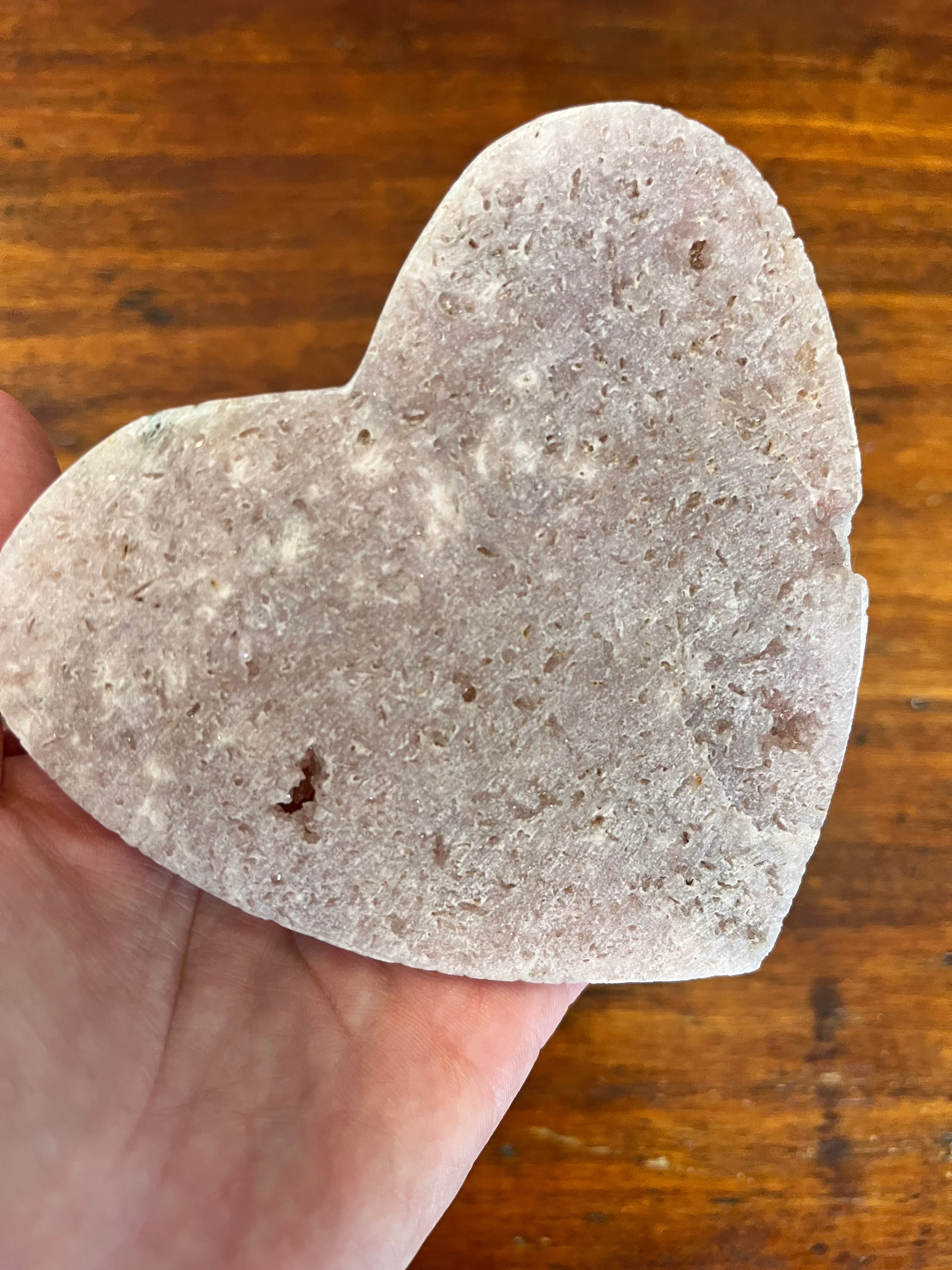高品質　ピンクアメジスト　BIGハート　パープル 大きなピンクのアメジストハート 」Big pink amethyst heart | baby