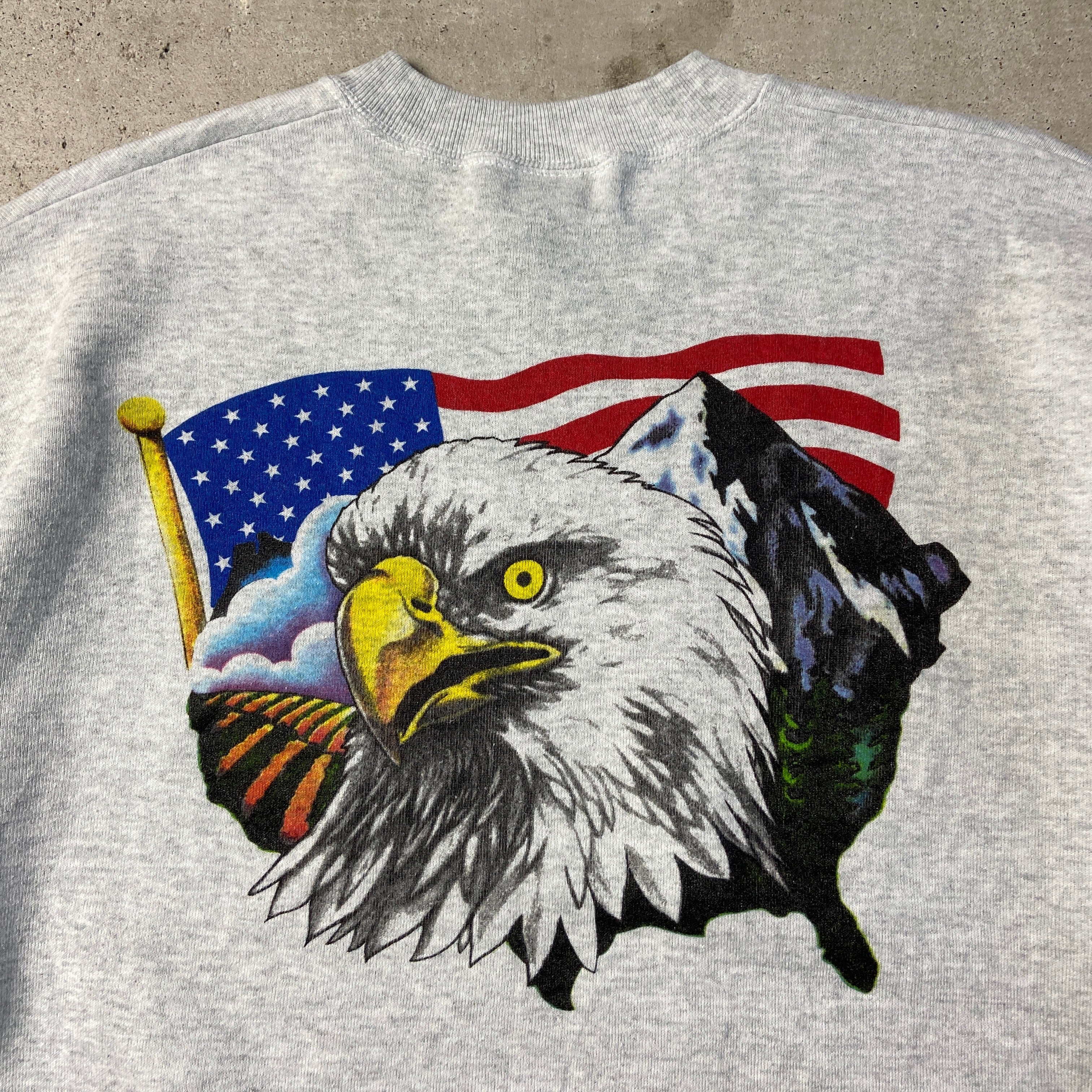 90〜00年代 AMERICAN PRIDE 星条旗 鷲 スウェットシャツ メンズXL 古着