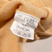 カシミヤ100% ARUVIX ラルヴィクス タートルネック ニット セーター L/クリーム レディース