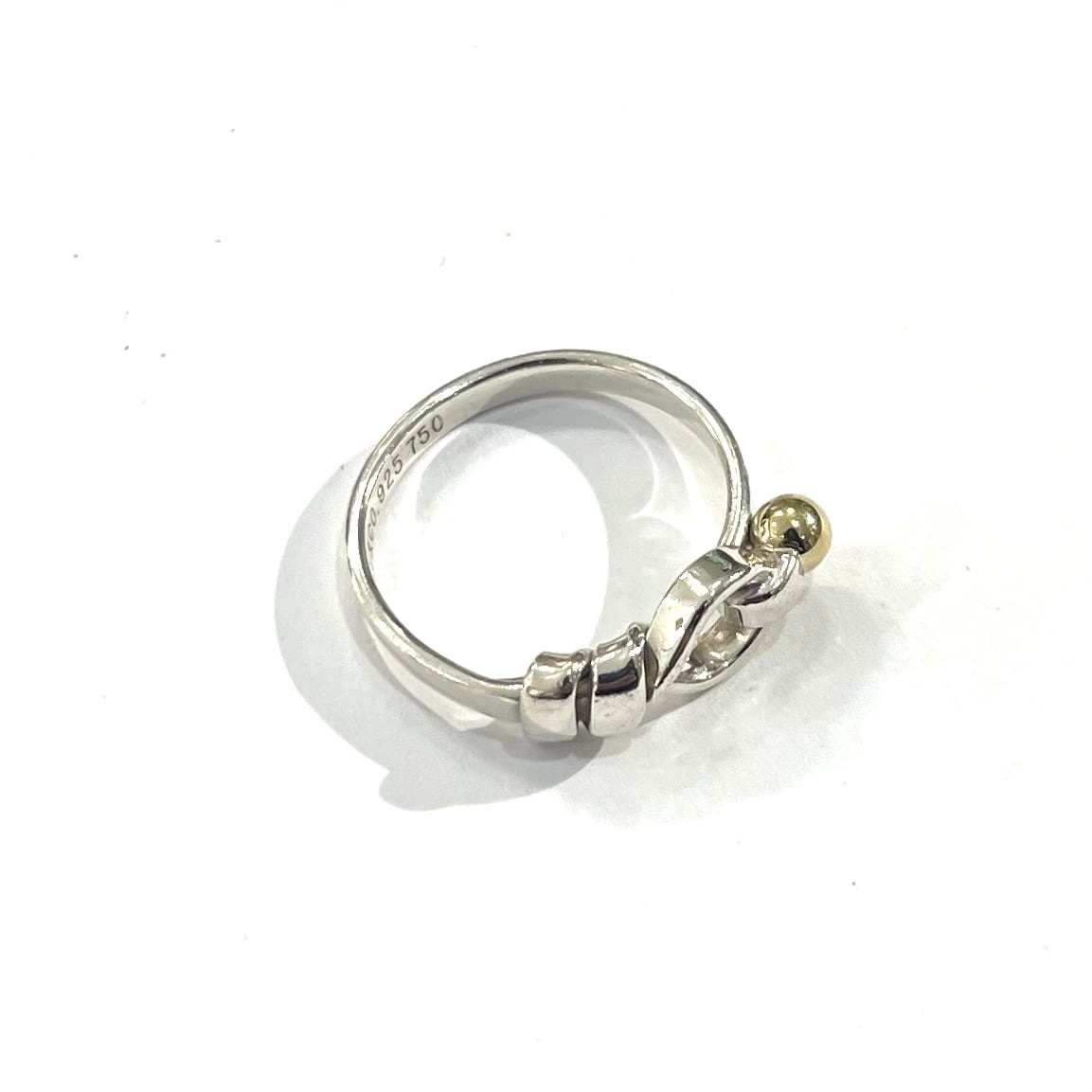 TIFFANY&CO】【14.5号】2678 ティファニー結ツイストフック18kリング
