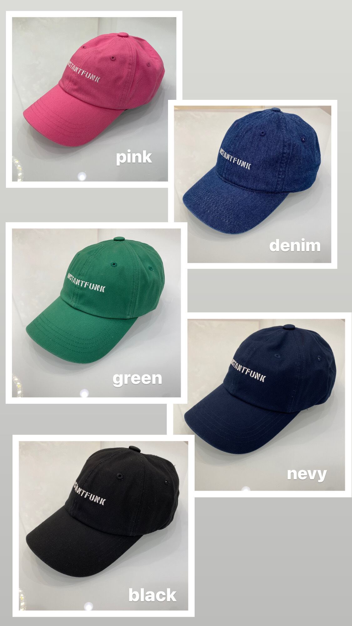 “INSTANT FUNK” color cap