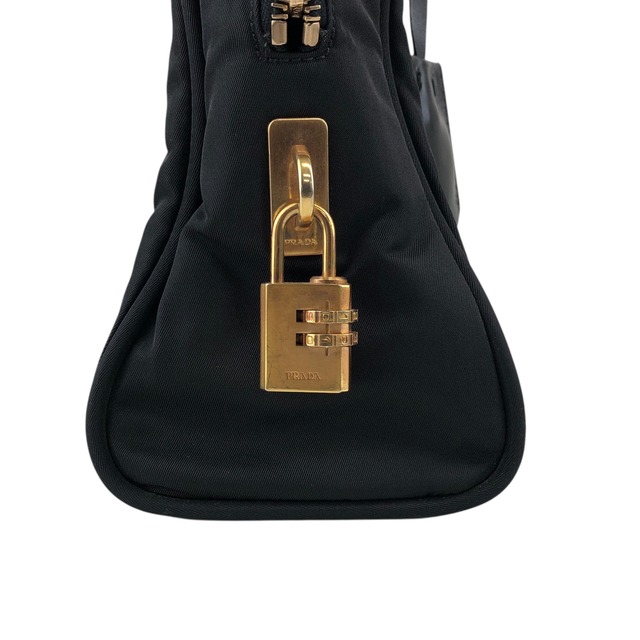PRADA プラダ ハンドバッグ ブラック トライアングルロゴ ナイロン vintage ヴィンテージ オールド p7dydt