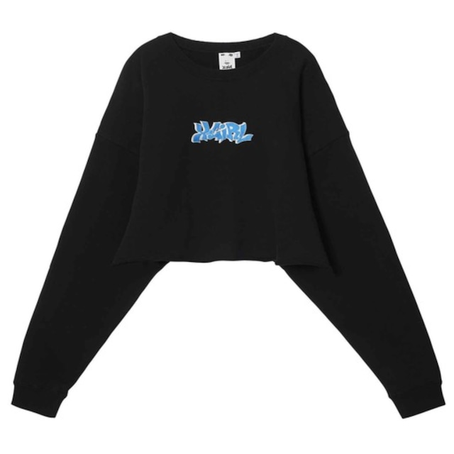 X-girl】GRAFFITI LOGO SWEAT CROPPED TOP スウェットトップス 【xgirl