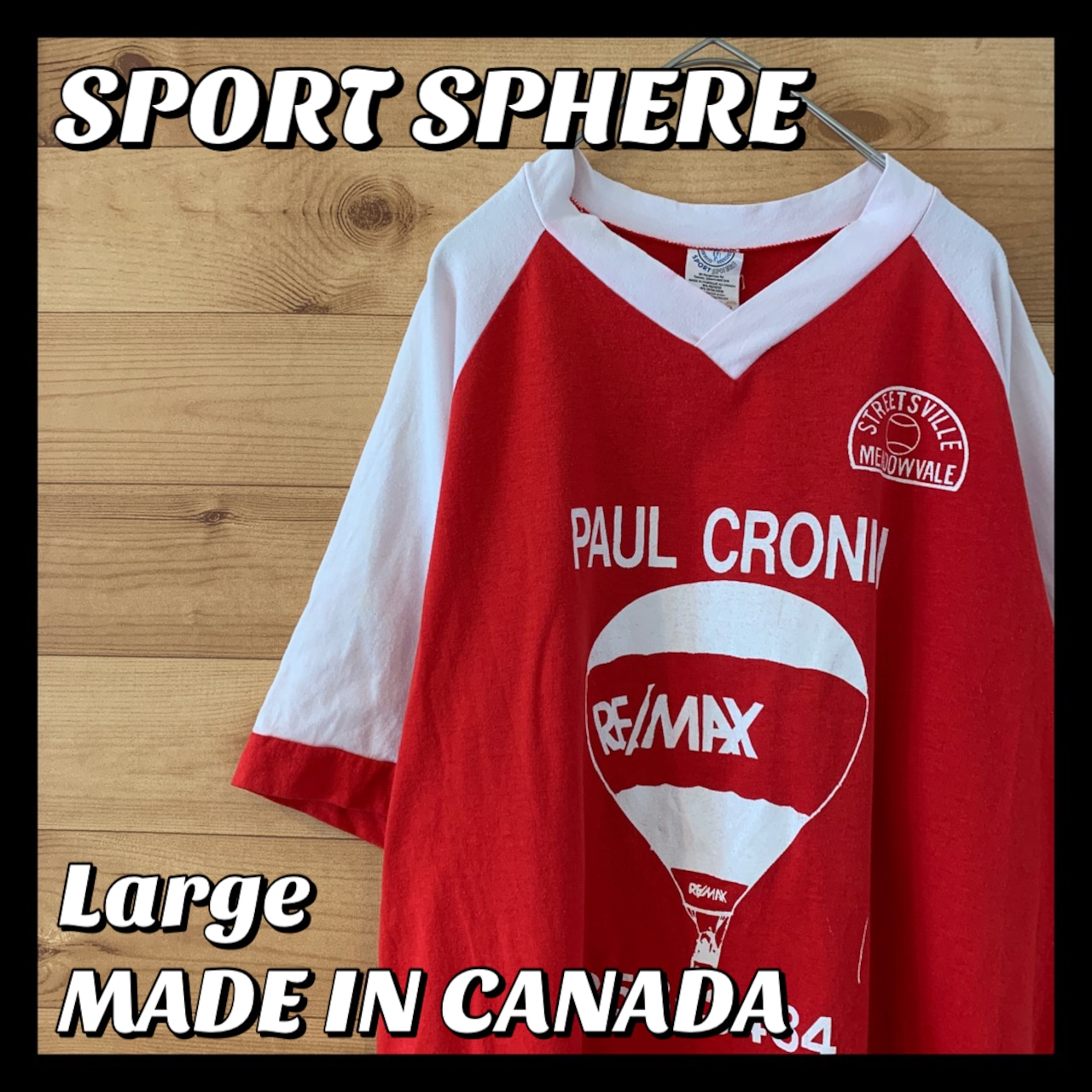 【SPORTSPHERE】 90s ラグラン Tシャツ カナダ製 オールドt