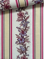 フランス コットンファブリック 南仏柄 フラワー×ストライプ カットファブリック 50cm×145cm KARIKAL