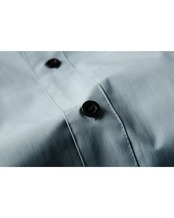 ボタンフロントドローストリングノーカラージャケット　S0683
