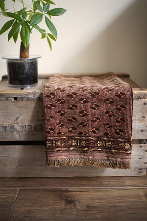 【693】Antique Afghan Turkmen rug 1920's