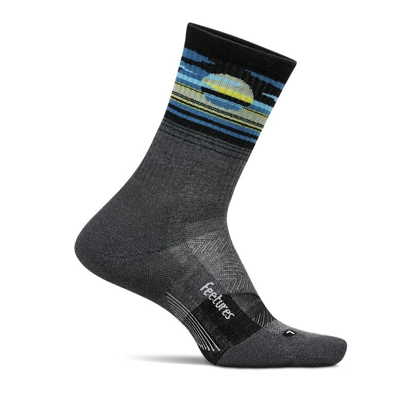 Feetures(フィーチャーズ)TRAIL MAX CUSHION MINI CREW -Cloud Veil Gray メンズレディースソックス