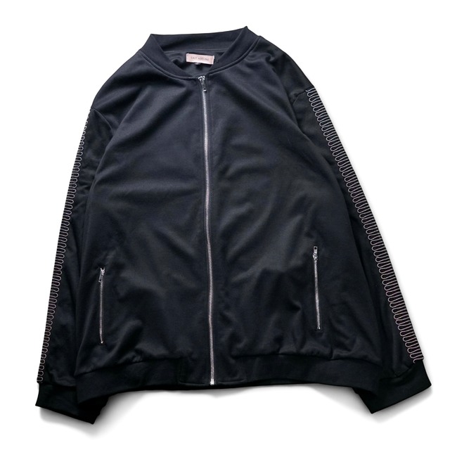 Vintage chain sleeve Napoléon design zip up jacket "BLACK"