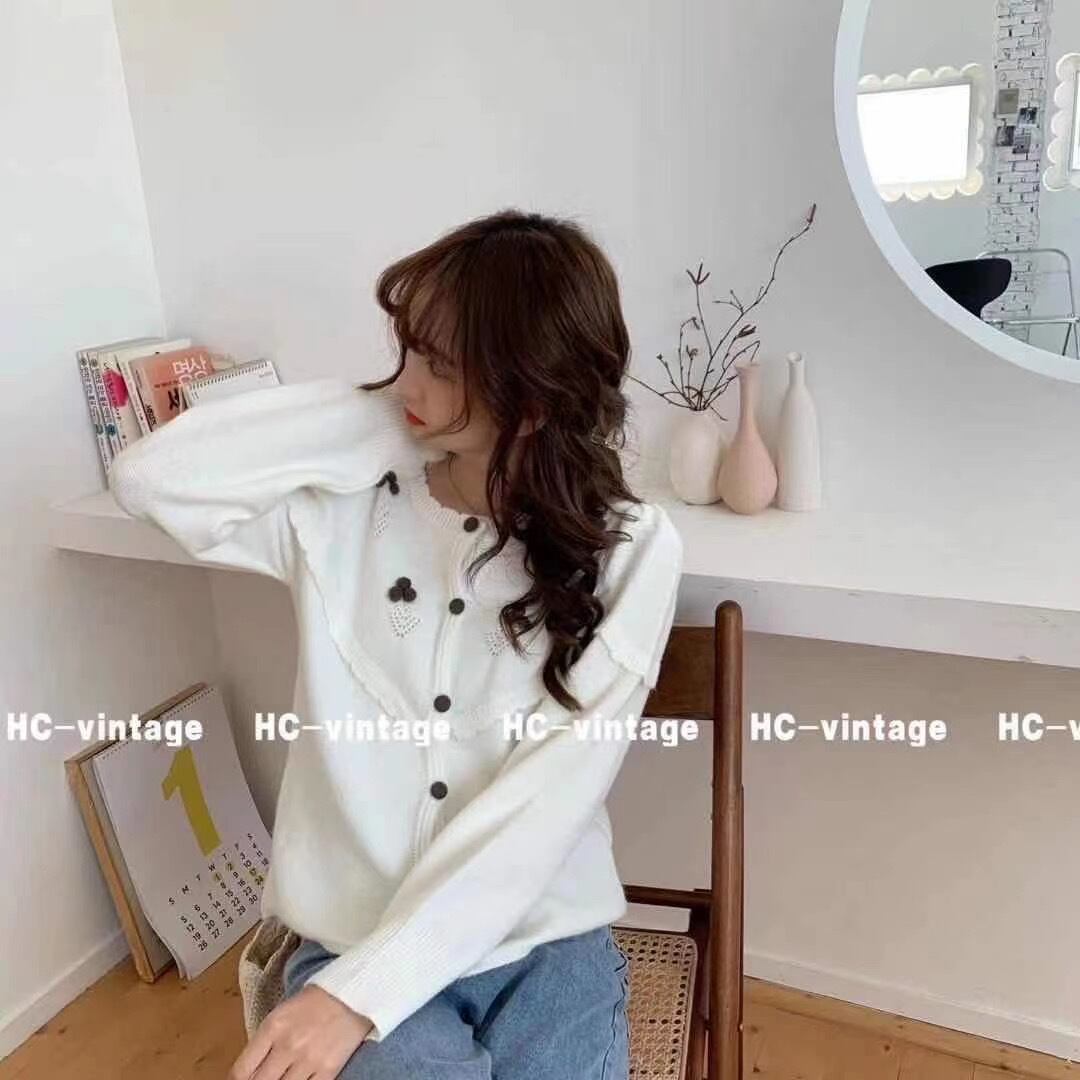 フロントフリルニットカーディガン