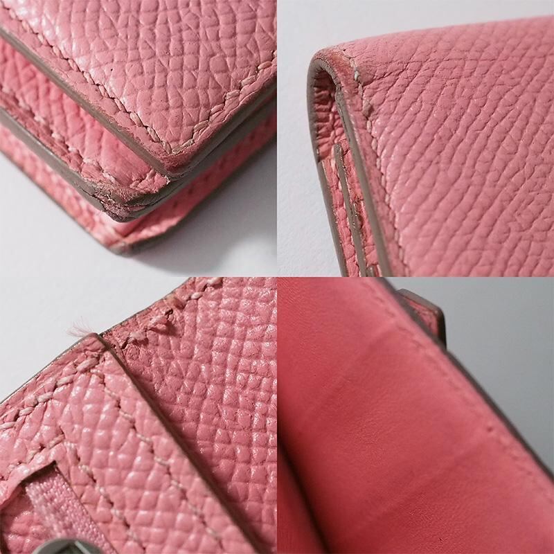 エルメス HERMES ベアン スフレ エプソン ピンク 長財布 □R刻印 | 質