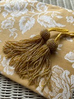 フランスVintage ビーズタッセル イエロー系 約９cm インテリア コレクション