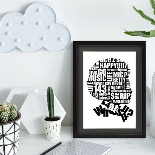 SILHOUETTE Art poster#Whtat's up？Afro(A4)