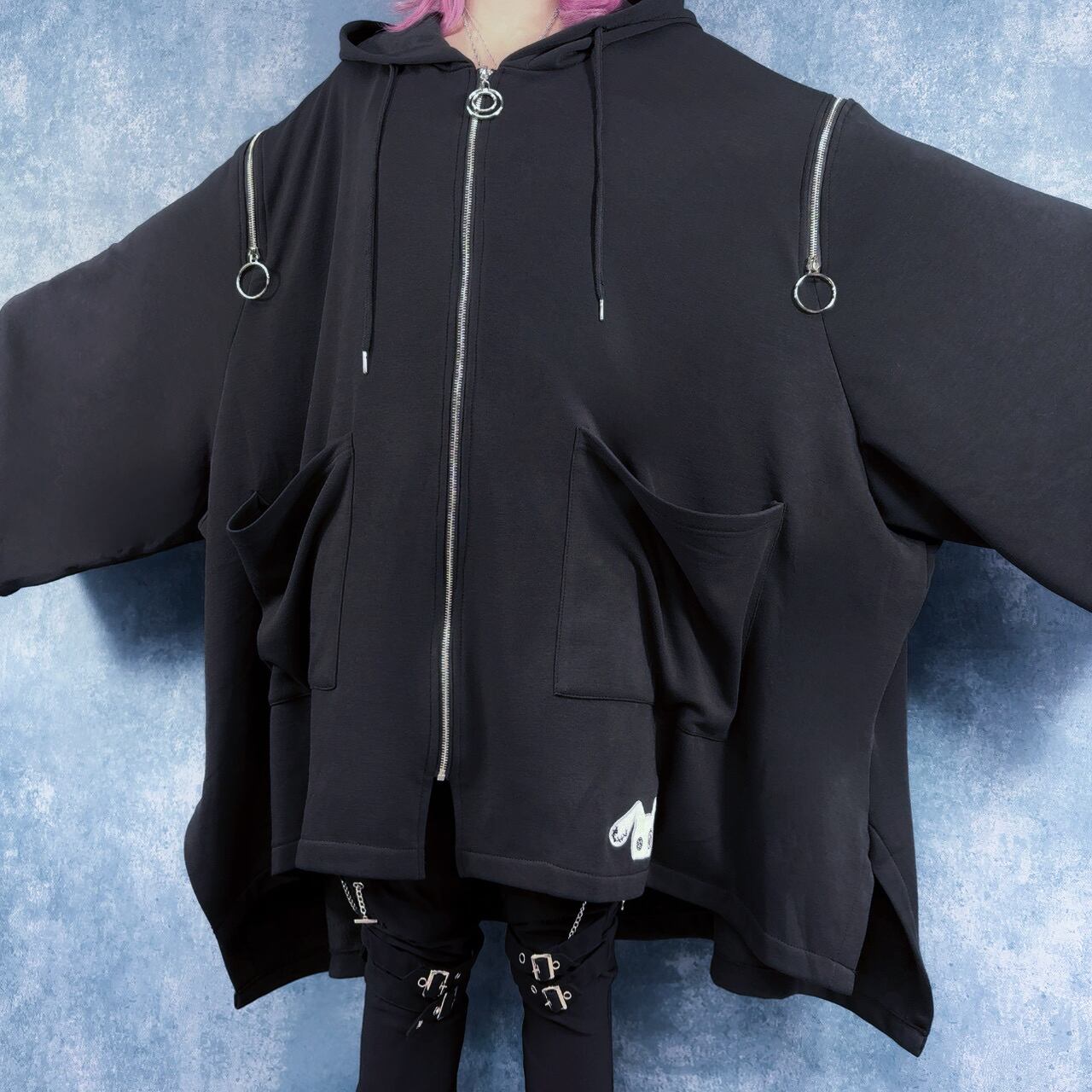 新春応援プレゼント70%OFF》MEN'S 防寒SUPER OVERSIZE 2WAY ZIP PONCHO