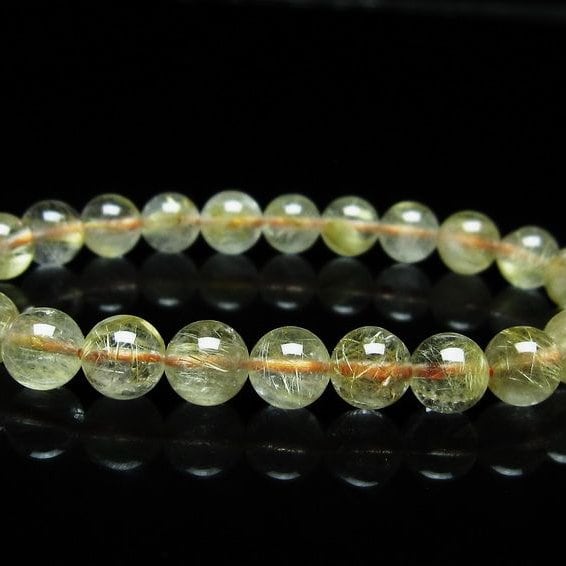 ルチルクォーツ ブレスレット 8mm タイチンルチルクォーツ タイチンルチル 一点物 メール便可 [M便 1/10] 111-49100