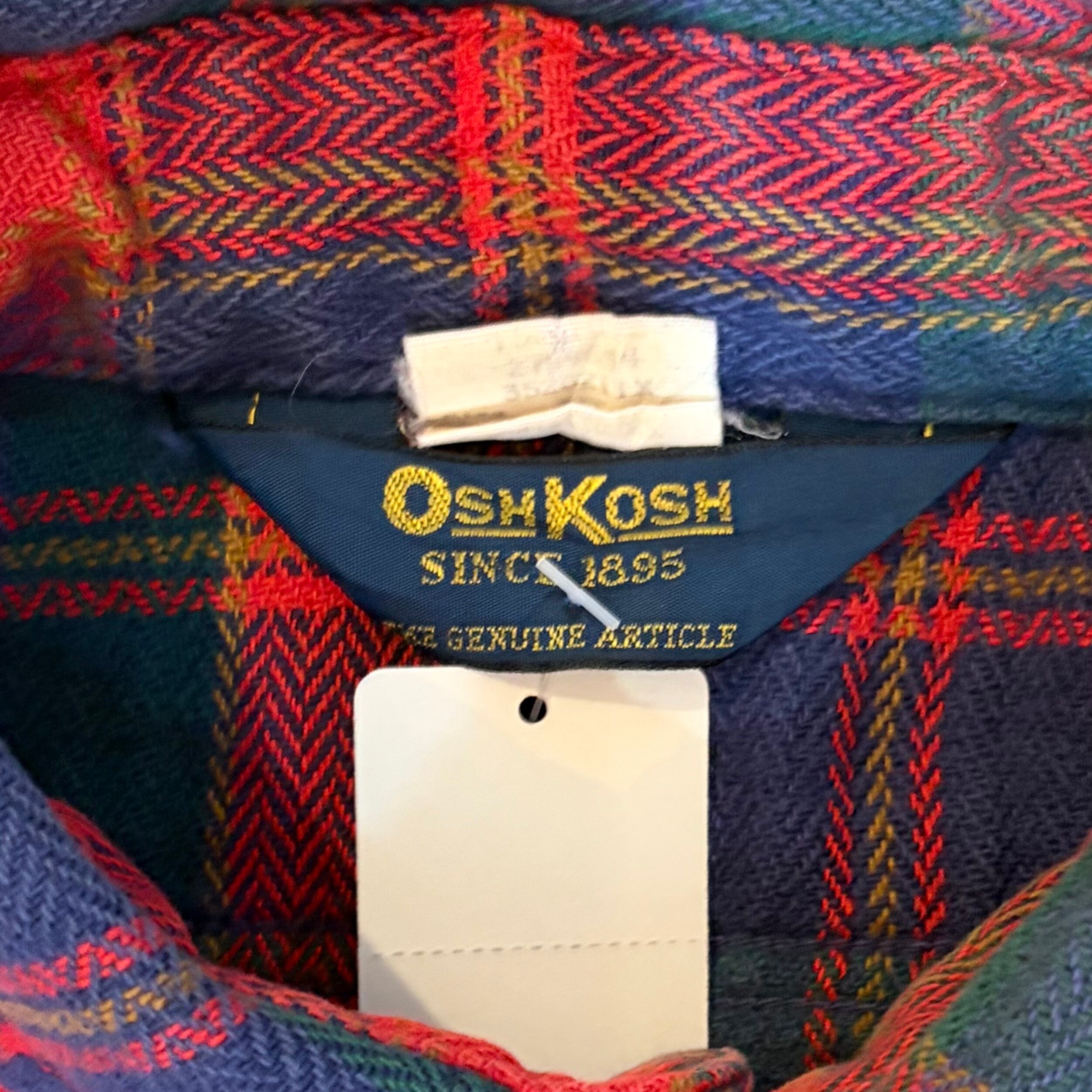 80s~90s OSHKOSH check design heavy flannel BD shirt | 仙台 古着屋