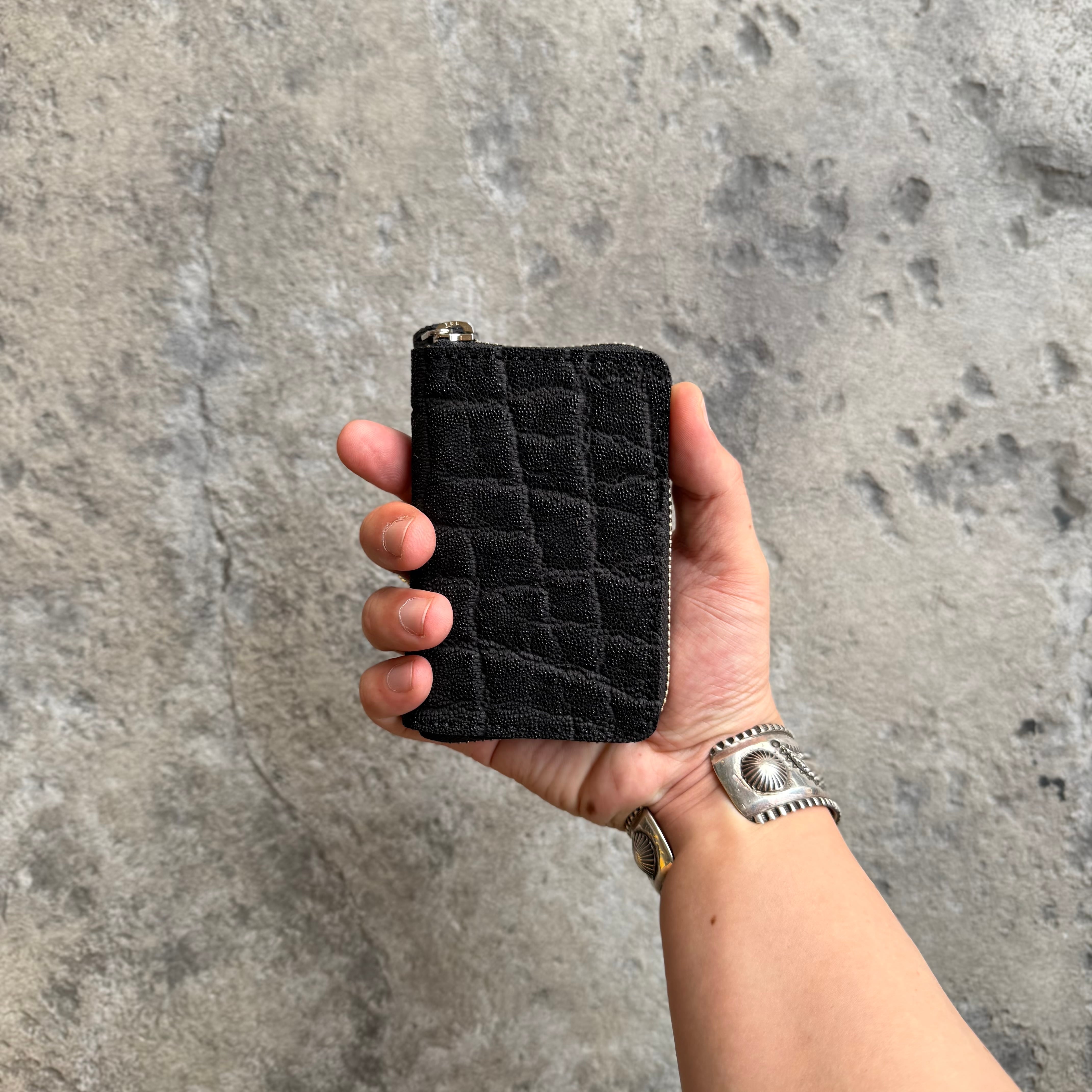 限定商品】ミニウォレット ラウンドジップ 姫路黒桟 エレファント