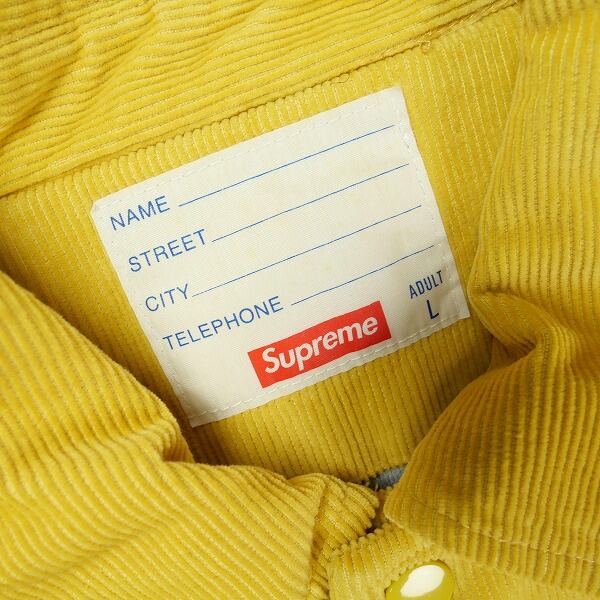 Size【L】 SUPREME シュプリーム 11AW Corduroy Coaches Jacket