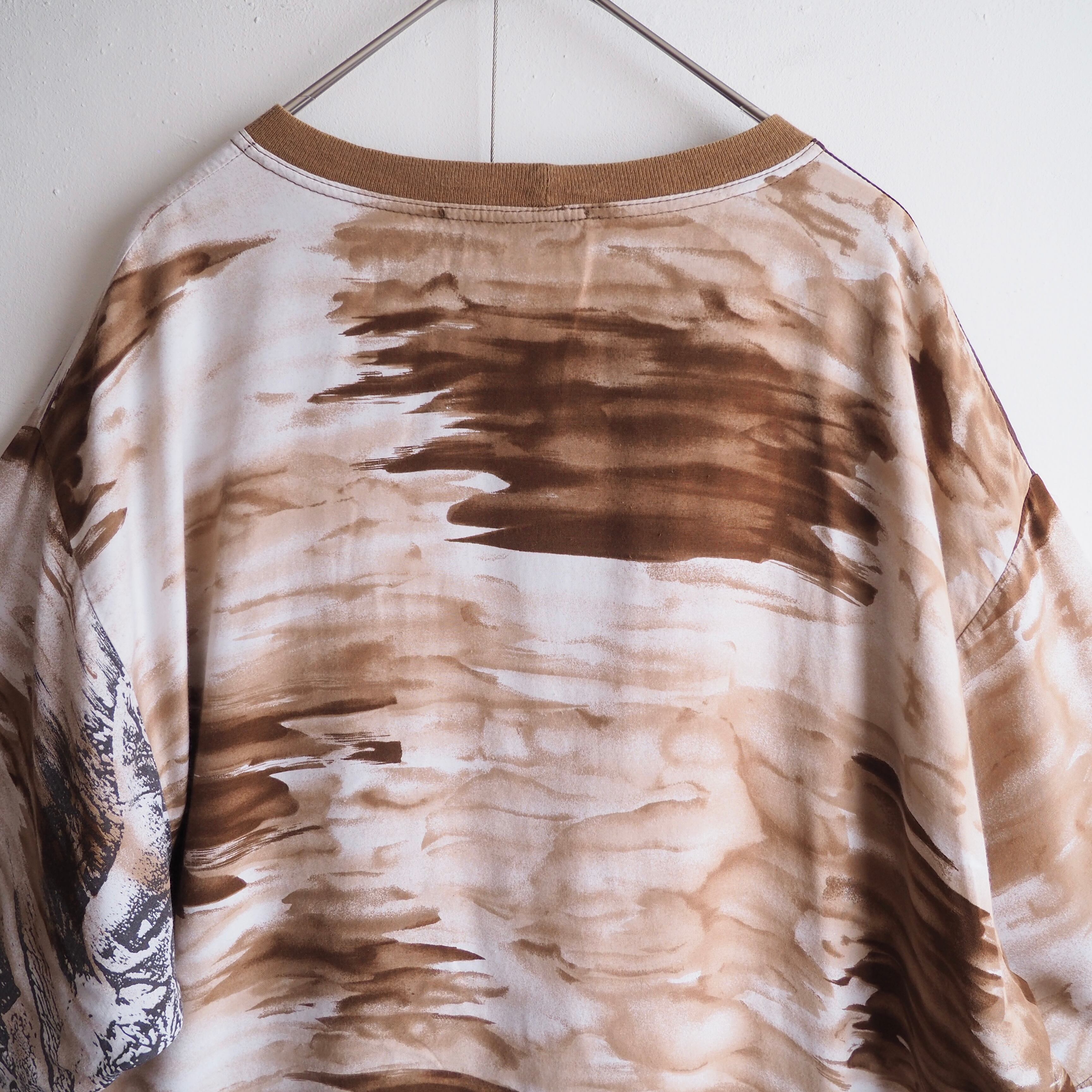 1980 - 90s ” Marilyn Monroe ” Modern Art printed Piece Dyeing vintage loose Rayon Tee