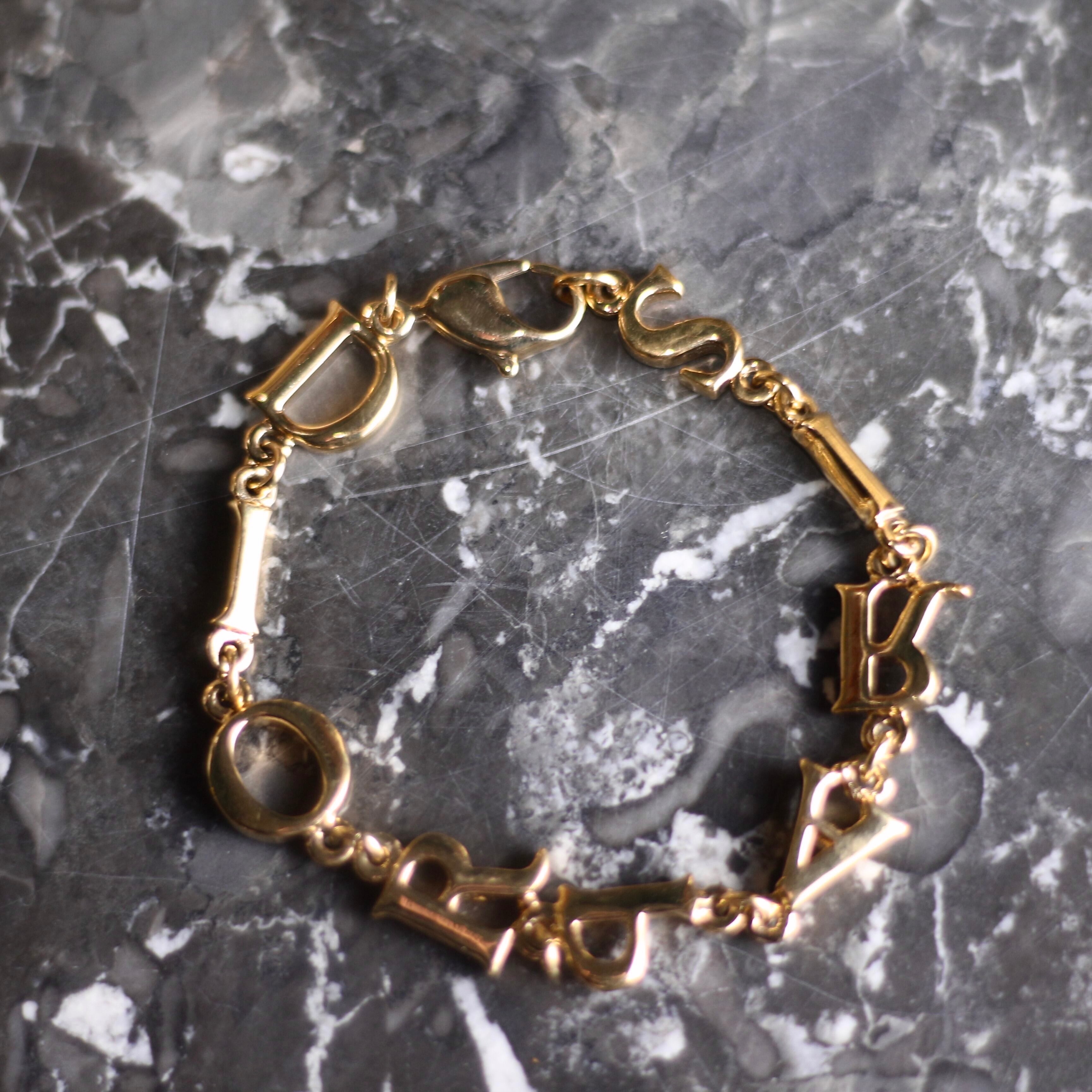 Christian Dior LOGO CHAIN DESIGN GOLD BRACELET/クリスチャン