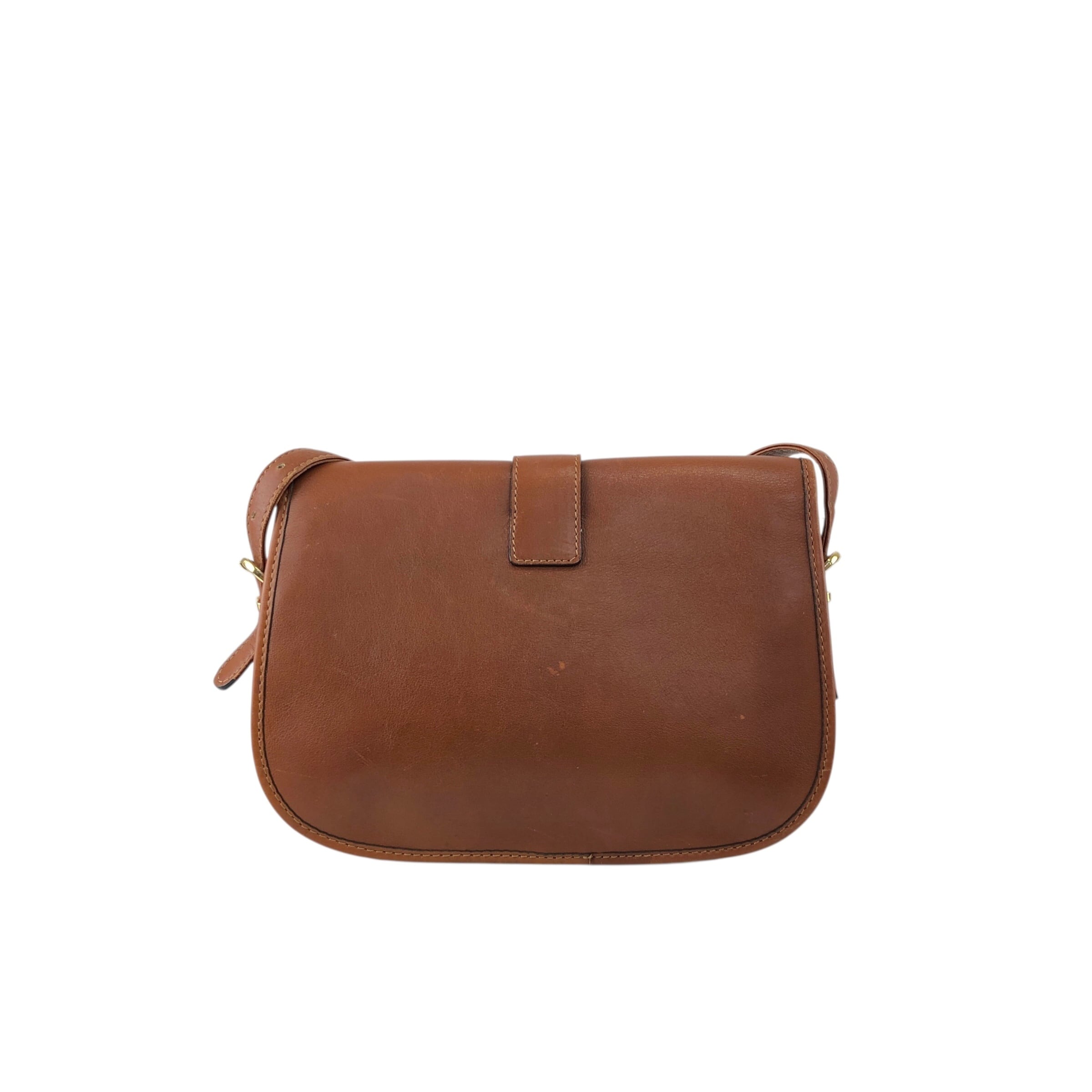 CELINE セリーヌ ショルダーバッグ ブラウン ガンチーニ レザー