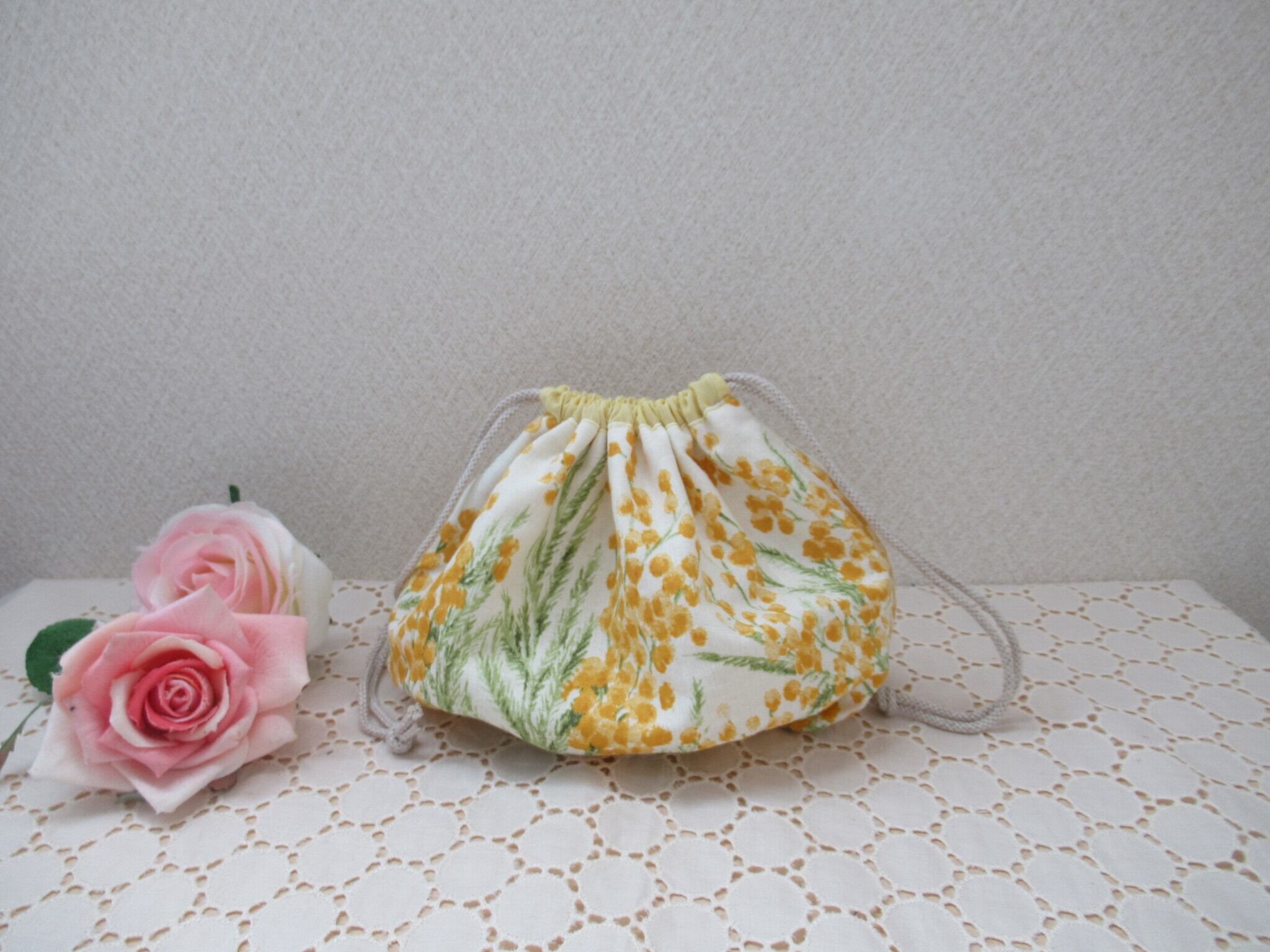 即納大特価】 ローズとミモザ 巾着 巾着 【￥4.500⠀】 - www