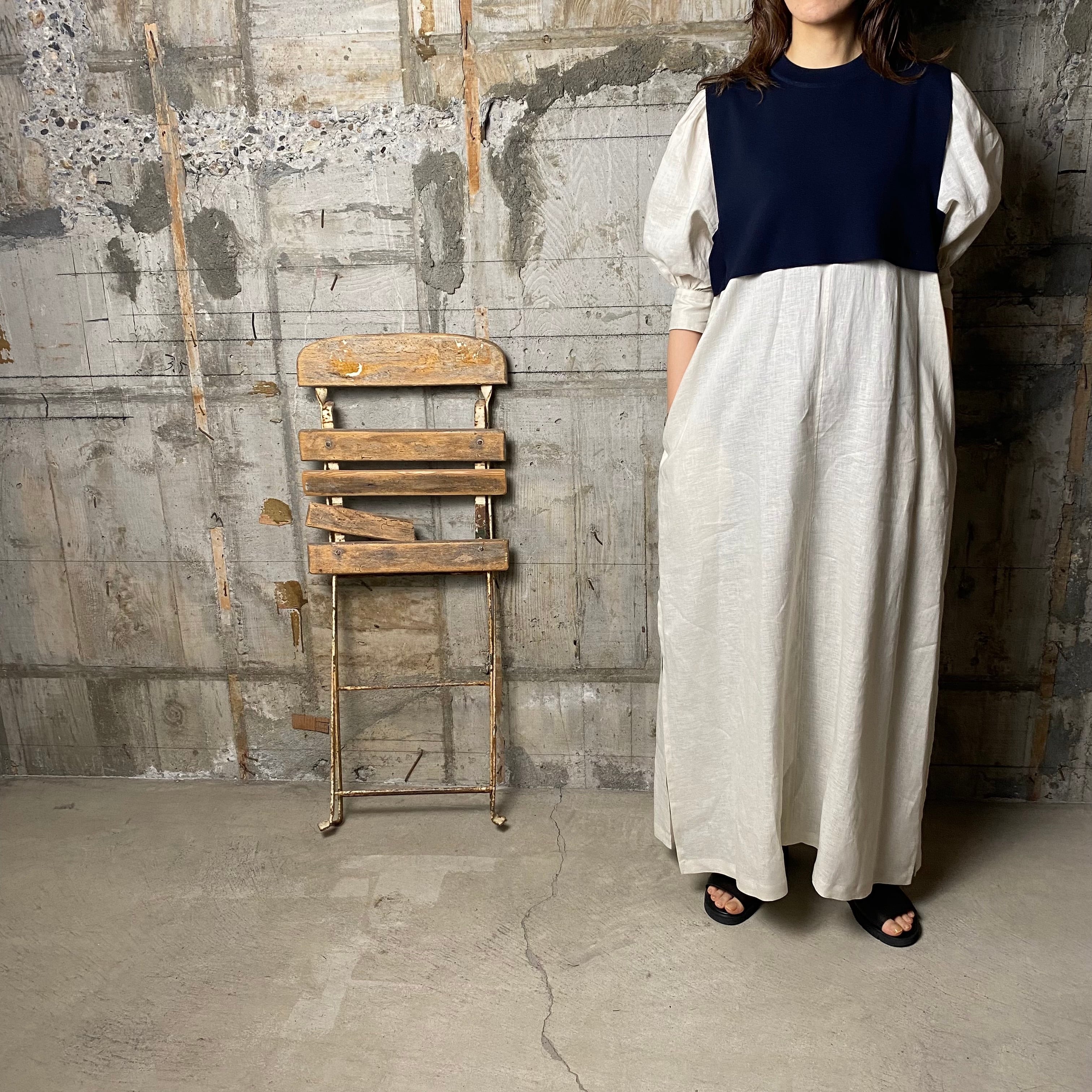 HYKE/ハイクLINEN BALLOON SLEEVE MAXI DRESS bed6c6e4ef7053f7f70fe41abbe8d6