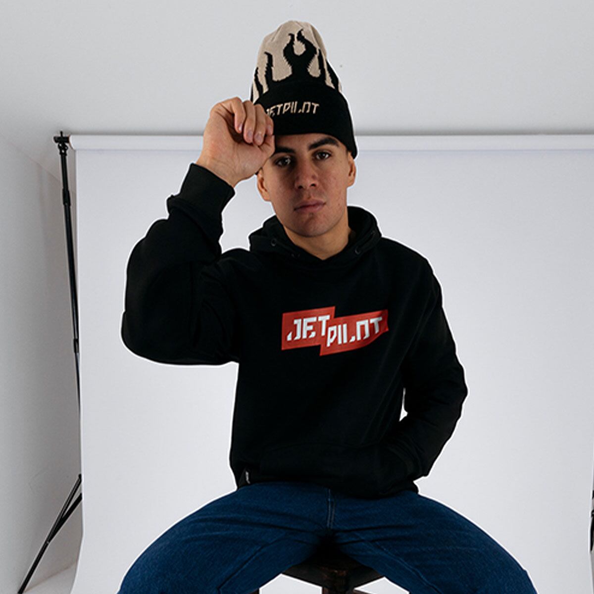 コンバインド ビーニー セメント ニットキャップ W26803 JETPILOT