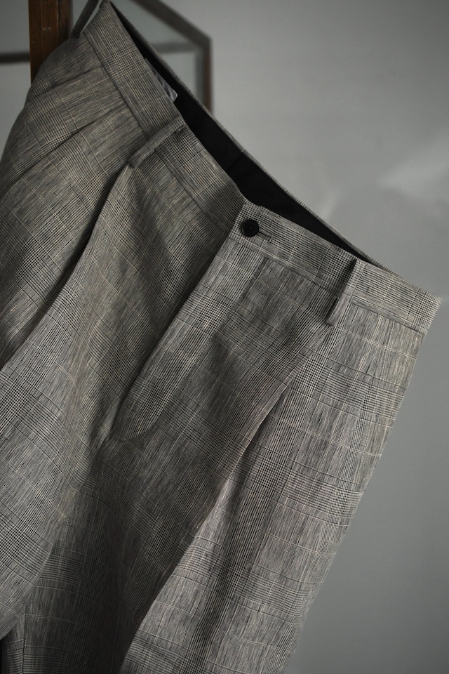 KAPTAIN SUNSHINE / Shoecut Slacks (Glen Plaid)