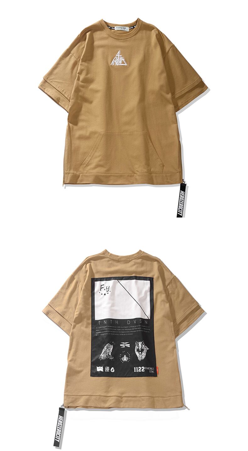 全2色 Tシャツ カットソー プリント カジュアル ストリート 